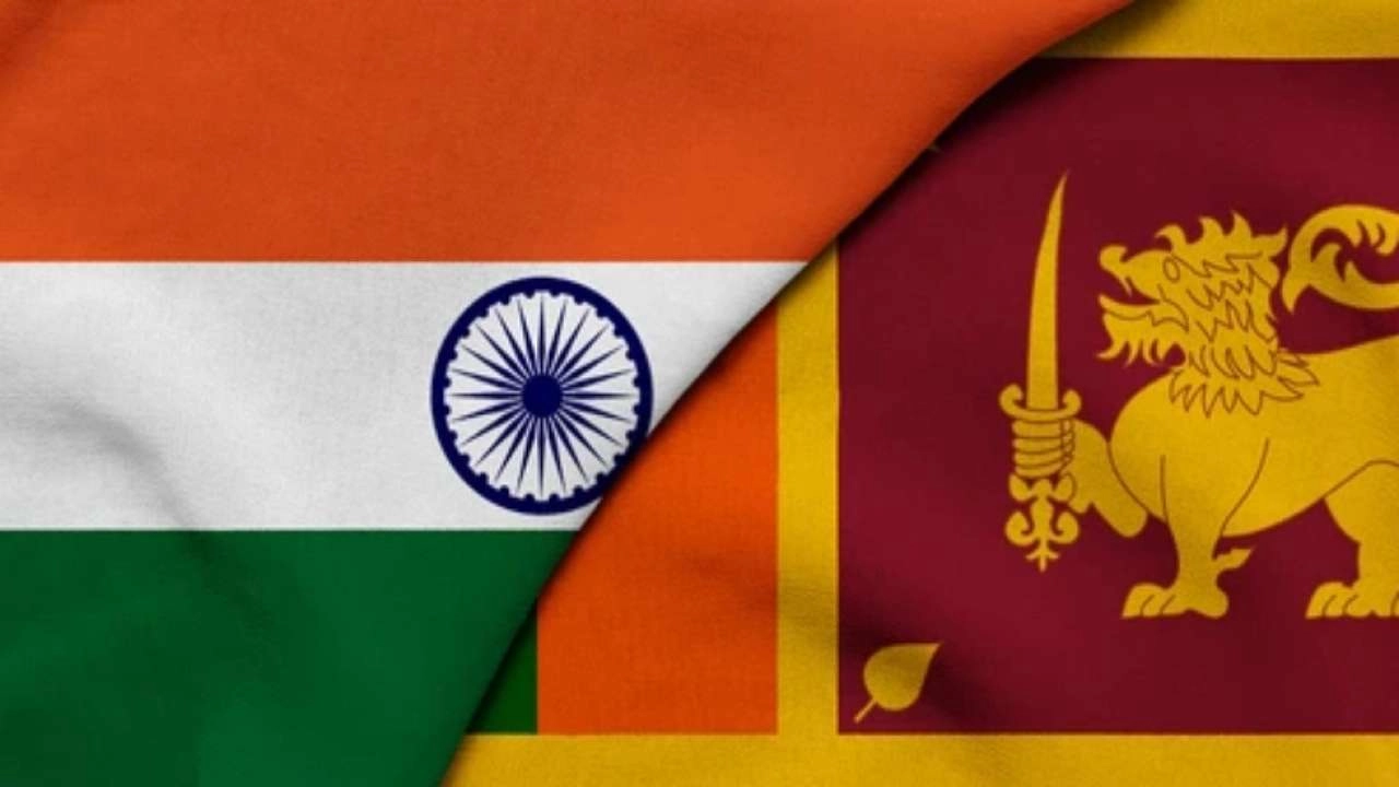 ভারত ও শ্রীলঙ্কার পতাকা। ছবি : সংগৃহীত