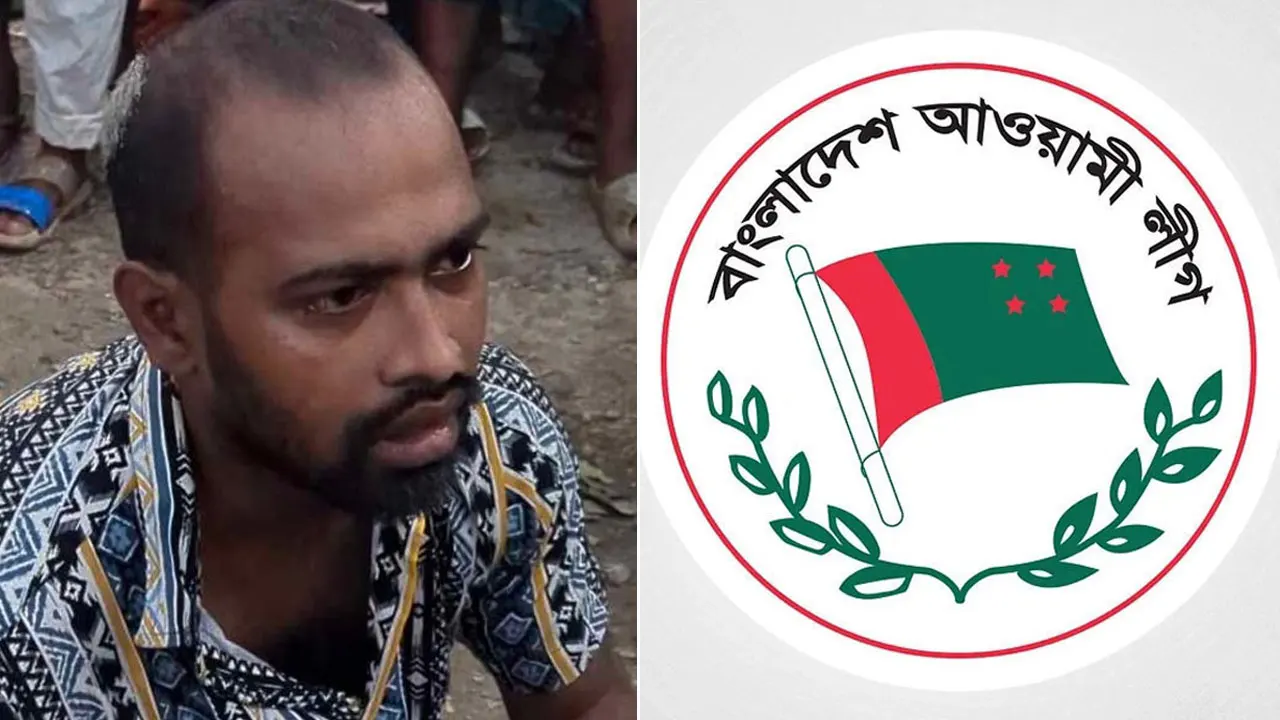 নিহত ছত্রলীগ নেতা শামীম আহমেদ ও ছাত্রলীগের লোগো। ছবি : সংগৃহীত