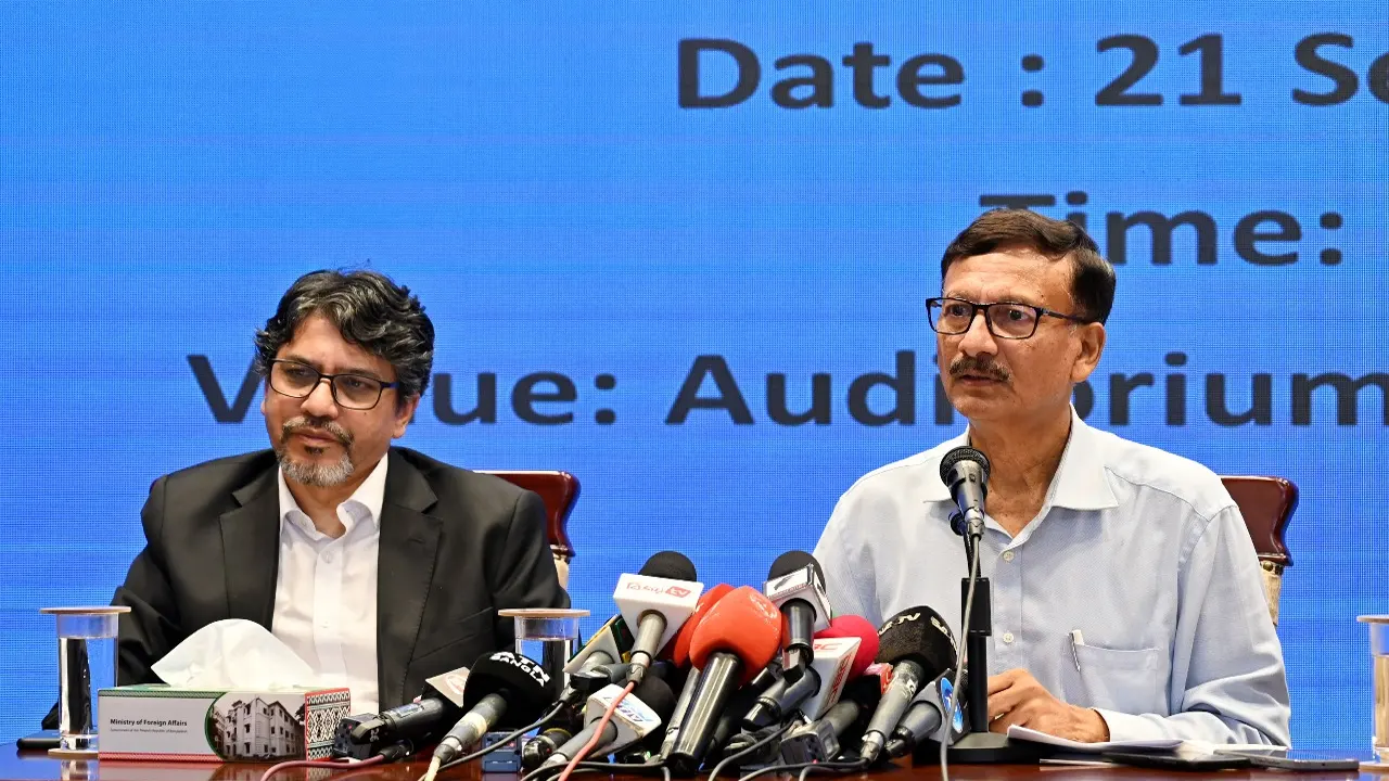 জাতিসংঘের অধিবেশনে বাংলাদেশের অংশগ্রহণ প্রসঙ্গে সংবাদ সম্মেলন। ছবি : সংগৃহীত