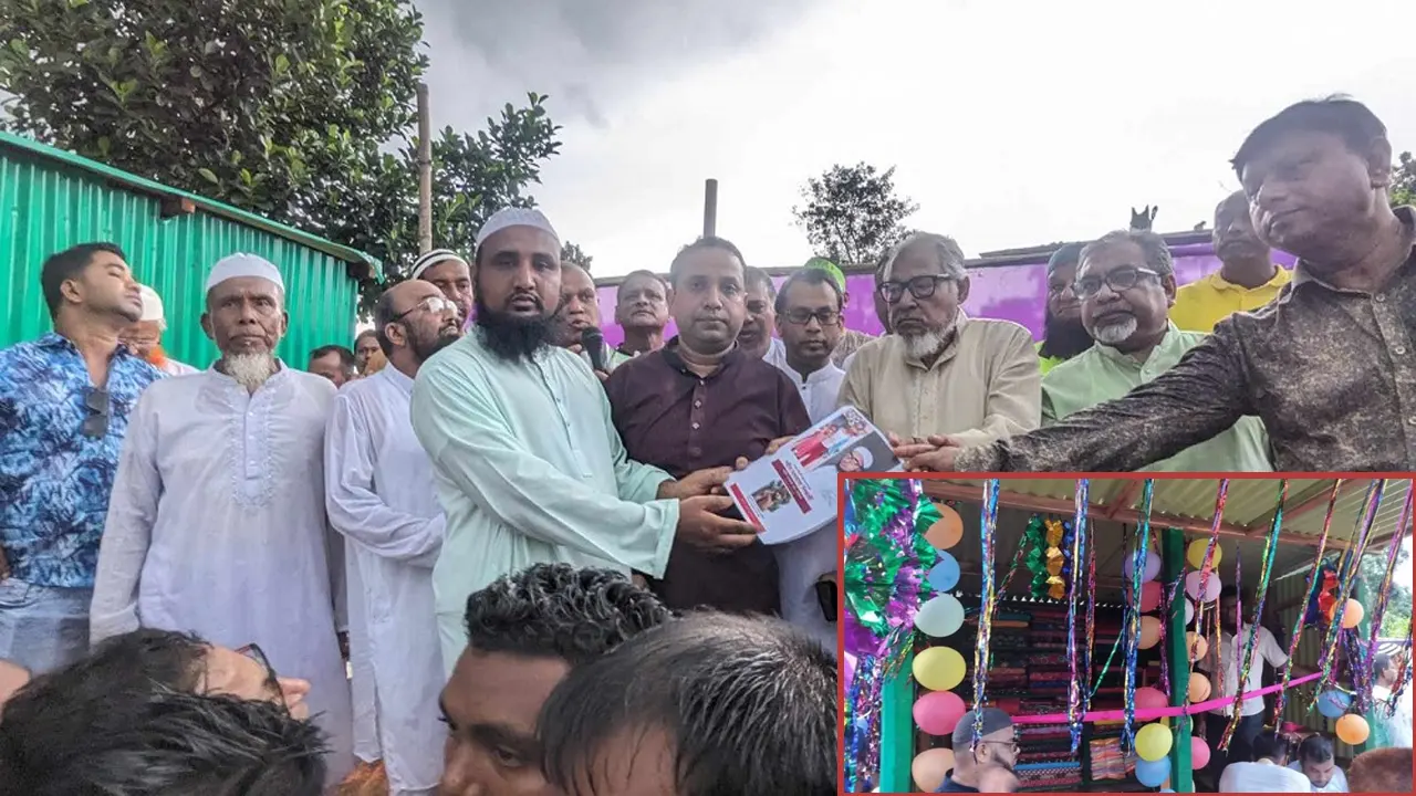 শহীদ হাফেজ মো. সাদেকের পরিবারের পাশে ‘আমরা বিএনপি পরিবার’। ছবি : কালবেলা