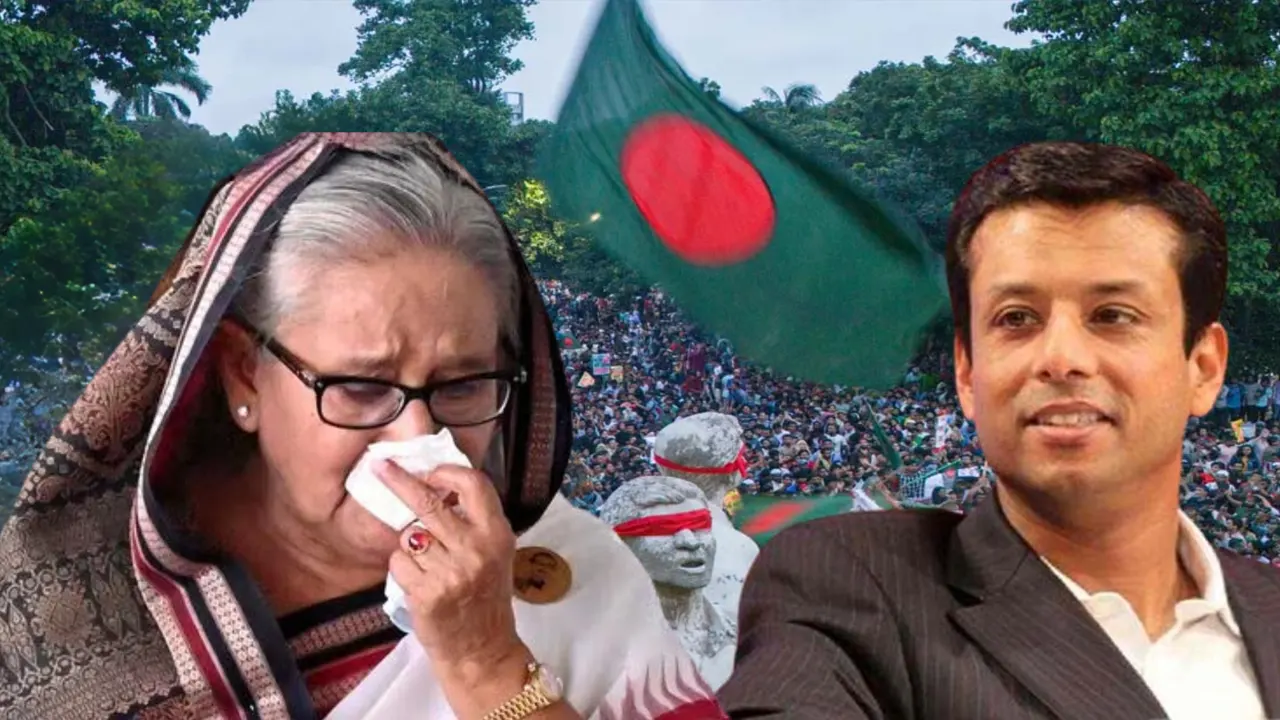 সাবেক প্রধানমন্ত্রী শেখ হাসিনা ও তার ছেলে জয়। ছবি : সংগৃহীত