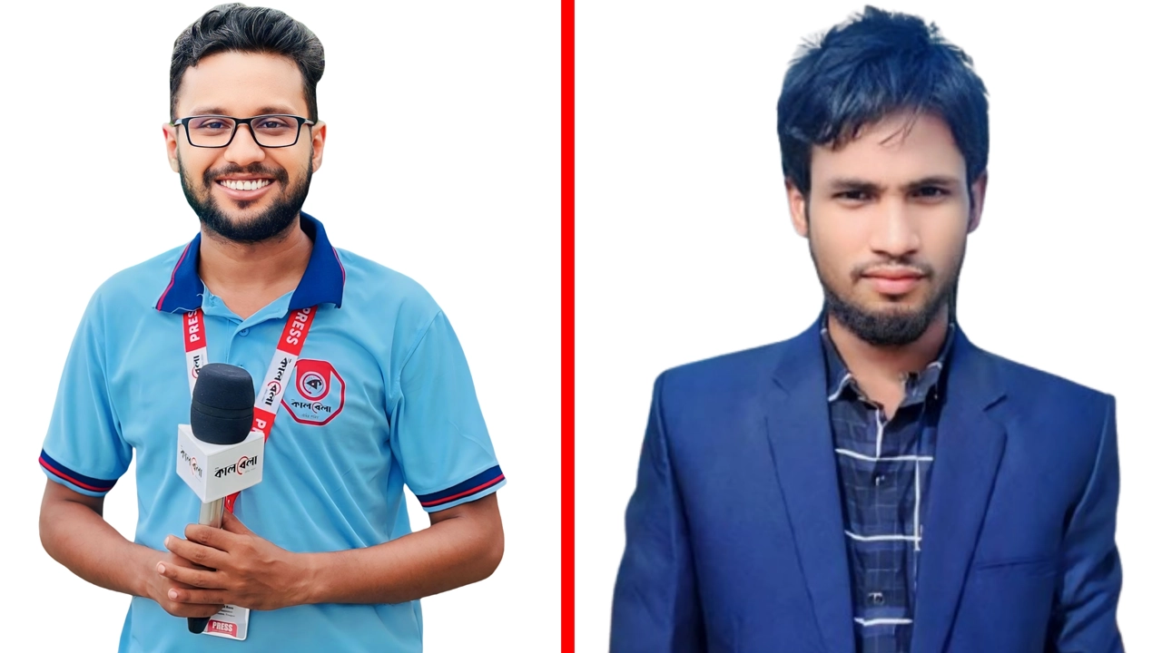 আহ্বায়ক মাসুদ রানা (বাঁয়ে) ও সদস্যসচিব জসিম উদ্দিন (ডানে)। ছবি : কালবেলা
