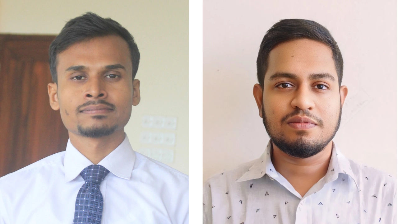 সভাপতি মো. ওয়াশিম আকরাম (বামে) ও সাধারণ সম্পাদক এটিএম মাহফুজ (ডানে)। ছবি : কালবেলা