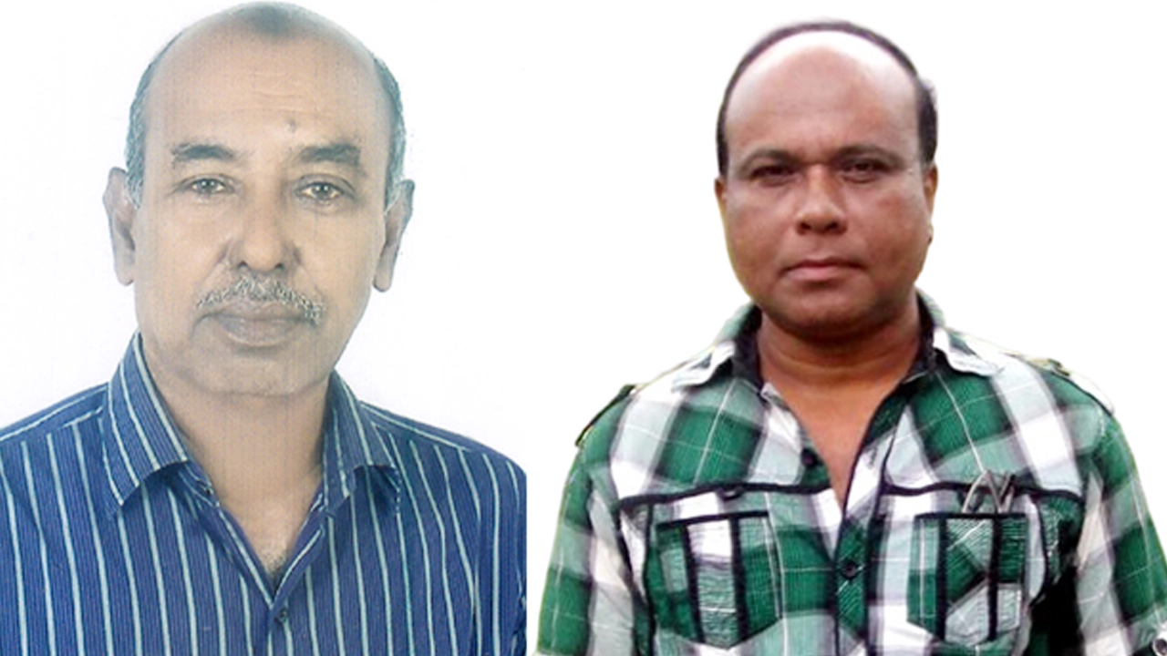 সভাপতি সরওয়ার আহমদ (বামে) ও সাধারণ সম্পাদক নুরুল ইসলাম শেফুল (ডানে)। ছবি : কালবেলা