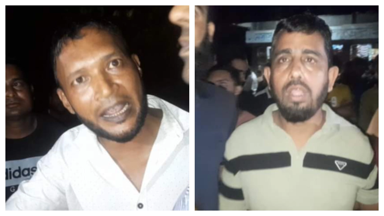 বহিষ্কৃত বিএনপি নেতা মো. আবদুল মান্নান (বামে) ও মো. সোলেমান হোসেন সুমন (ডানে)। ছবি : কালবেলা