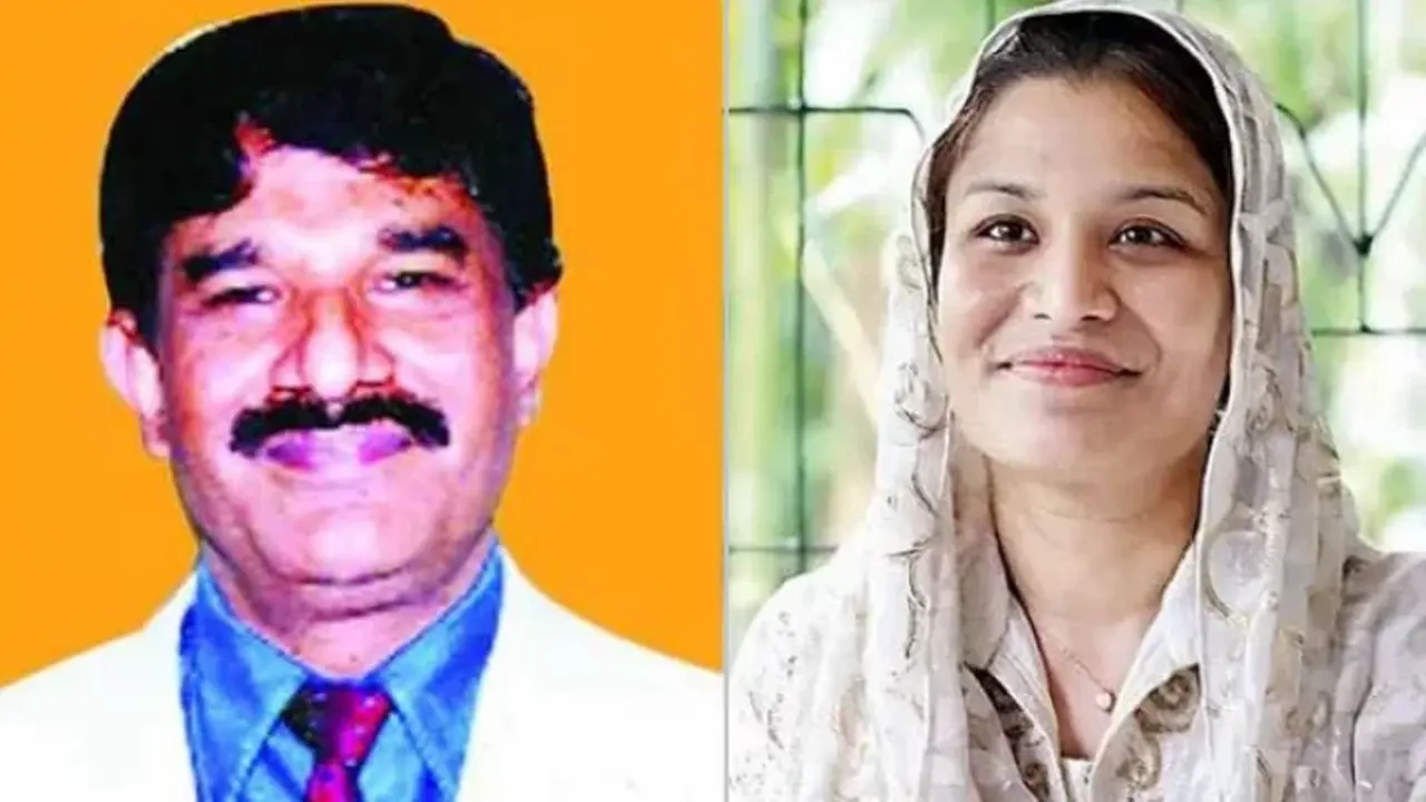 বিএনপি নেতা হারিছ চৌধুরী ও তার মেয়ে সামিরা তানজিন চৌধুরী। ছবি : সংগৃহীত