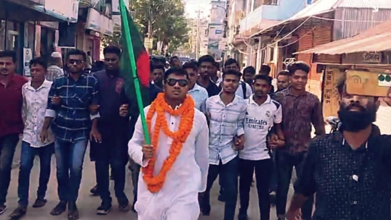 নেত্রকোনার কেন্দুয়ায় ছাত্রদল নেতা আশরাফুল ইসলাম জাসাম। ছবি : কালবেলা