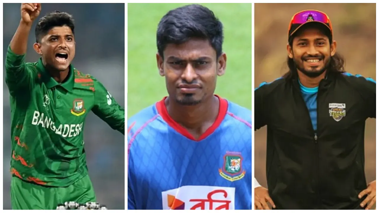 শেখ মাহাদি, তাইজুল ইসলাম ও এনামুল হক বিজয়। ছবি : সংগৃহীত