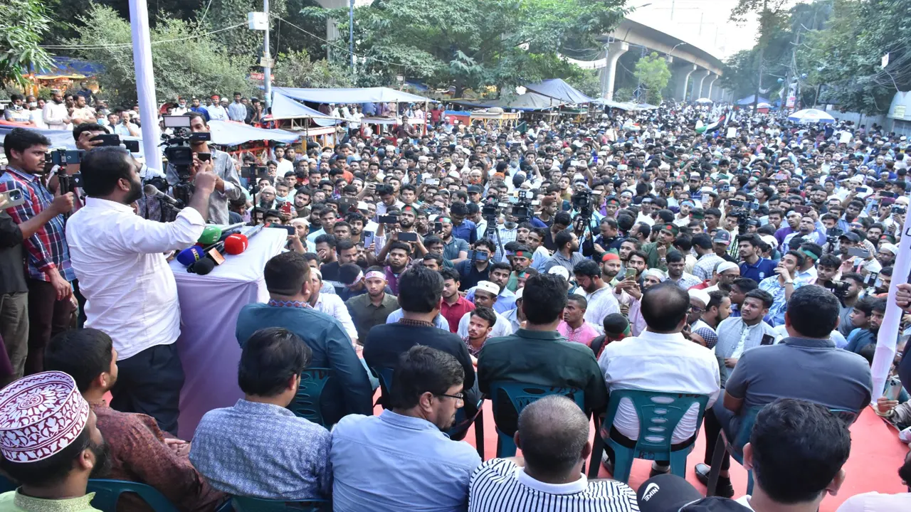 ছাত্রশিবিরের কেন্দ্রীয় সভাপতি মঞ্জুরুল ইসলাম। ছবি : কালবেলা