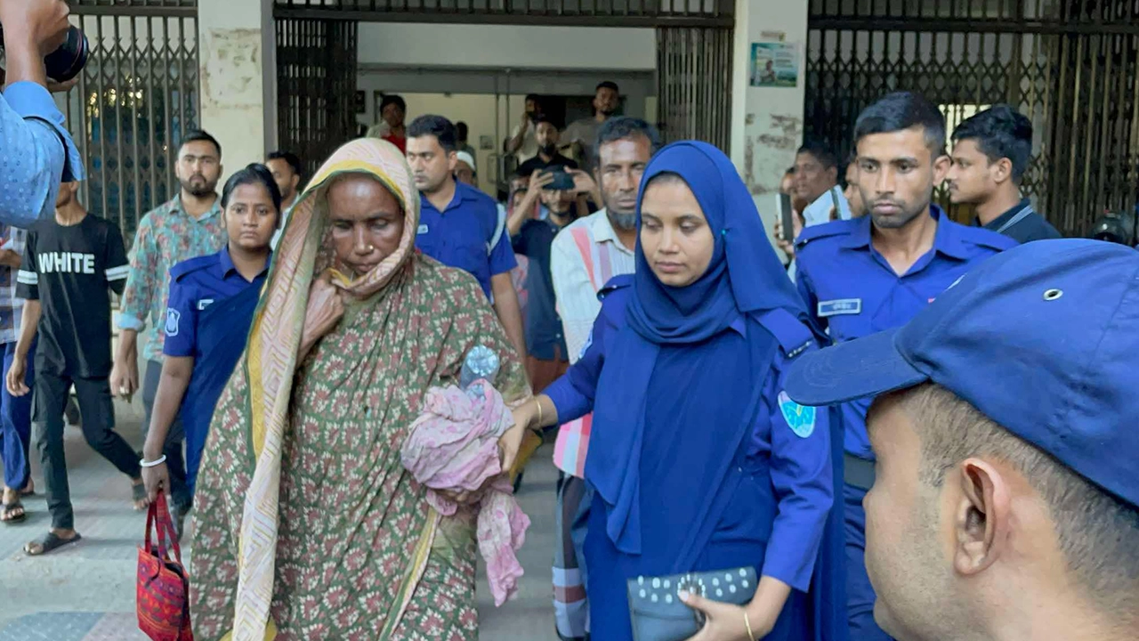 সিলেট শিশু মুনতাহা হত্যায় গ্রেপ্তার আসামিরা আদালতে। ছবি : কালবেলা