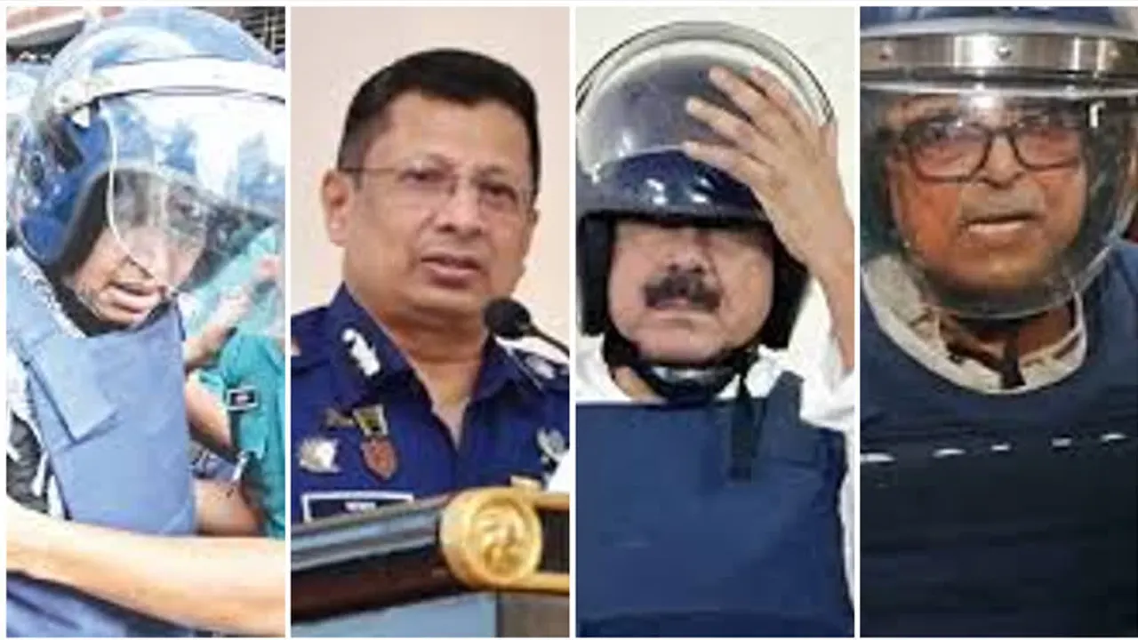 বাঁ দিক থেকে দীপু মনি, সাবেক আইজিপি চৌধুরী আব্দুল্লাহ আল মামুন, শাহজাহান খান, রাশেদ খান মেনন। ছবি : সংগৃহীত