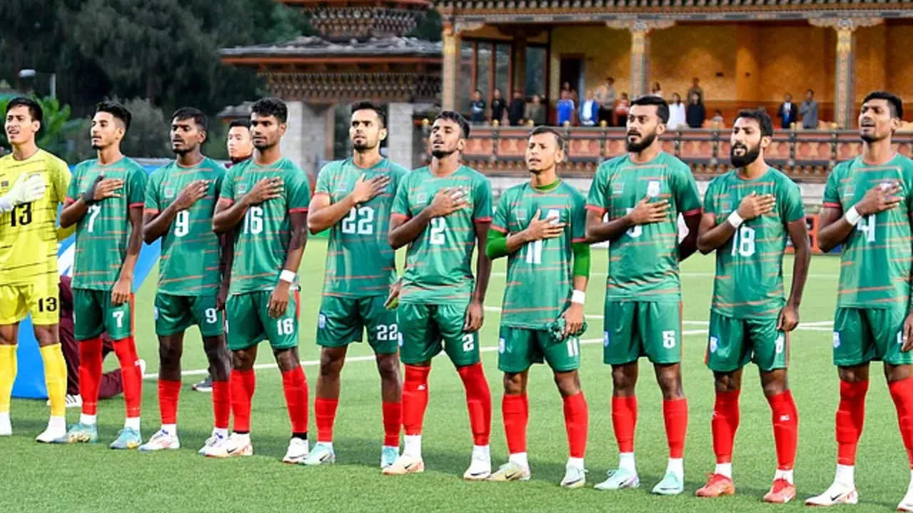 আজ সন্ধ্যা ৬টায় মালদ্বীপের বিপক্ষে মাঠে নামবে বাংলাদেশ জাতীয় ফুটবল দল। ছবি : সংগৃহীত