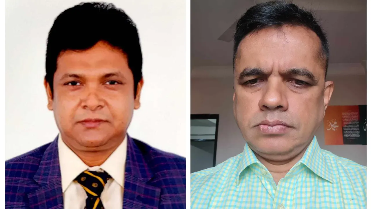 উপসচিব মো. নূরুল করিম ভূঁইয়া ও পুলিশ সুপার ইলিয়াস কবির। ছবি : সংগৃহীত
