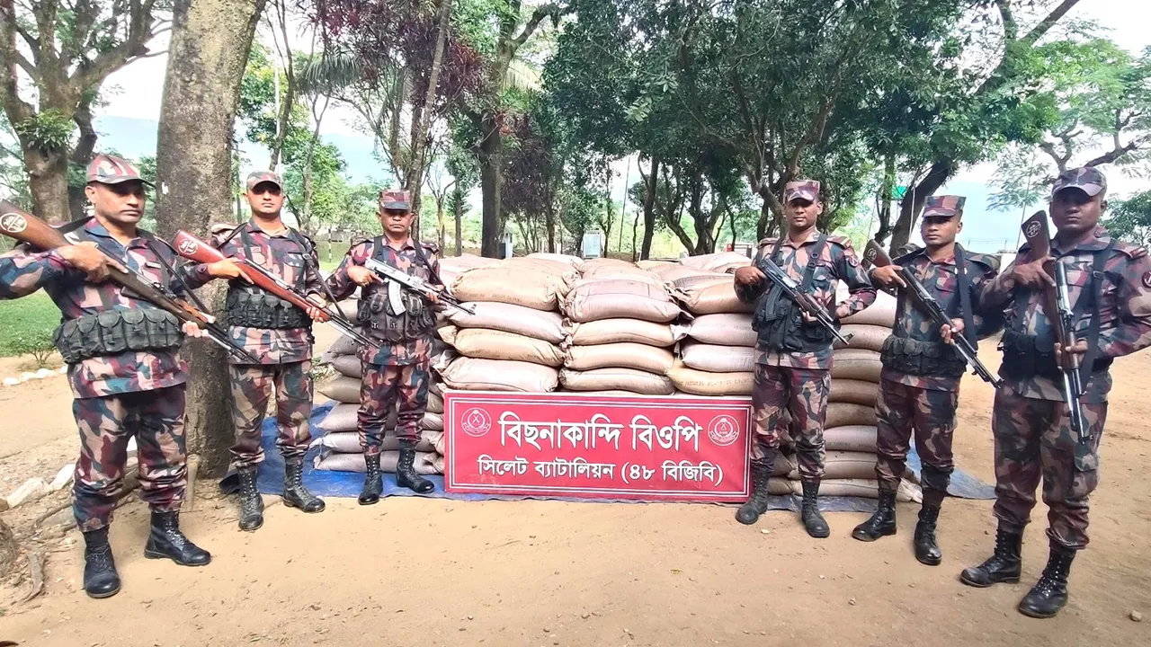 আটক চোরাই পণ্য। ছবি : সৌজন্য