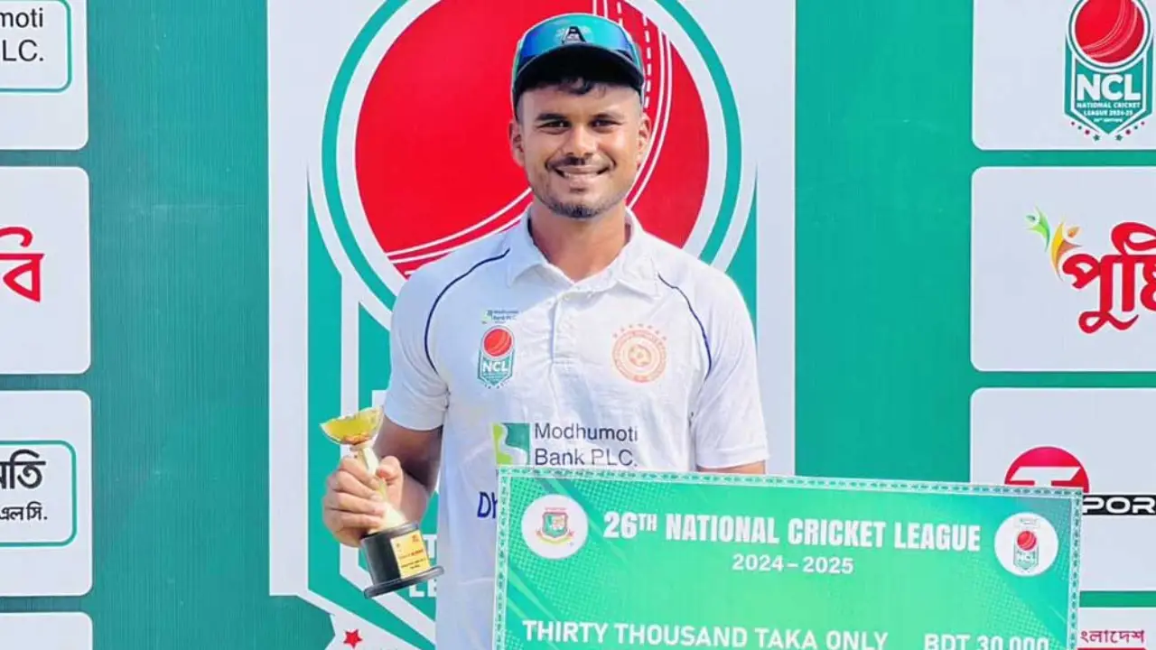 ৫ উইকেট পাওয়া পেসার এনামুল হক। ছবি : সংগৃহীত