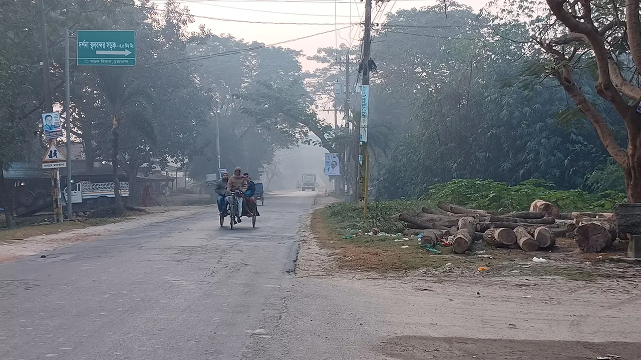 চুয়াডাঙ্গায় শীতের সকালের চিত্র। ছবি : কালবেলা