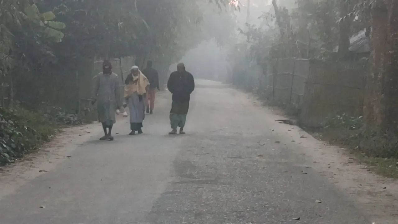 কুড়িগ্রামে শীতের একটি চিত্র। ছবি : কালবেলা