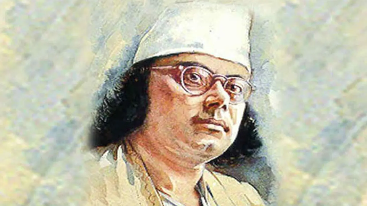 বিদ্রোহী কবি কাজী নজরুল ইসলাম। ছবি : সংগৃহীত