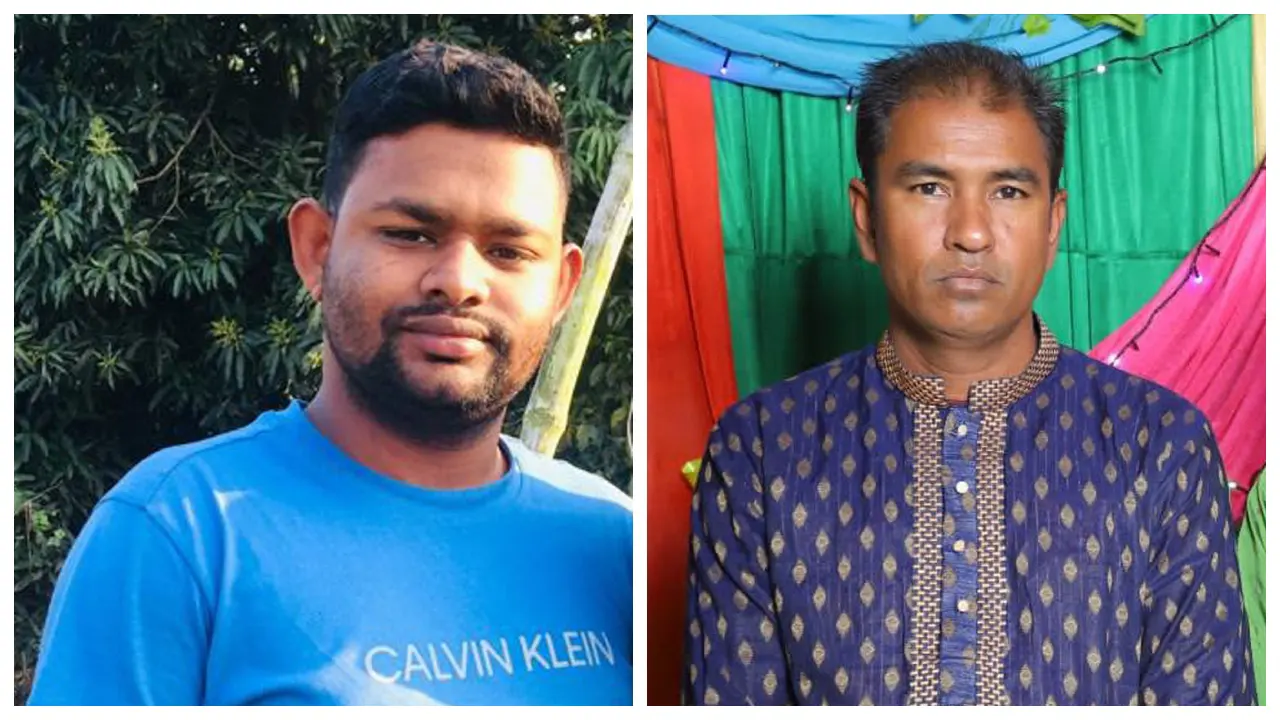 বাঁ থেকে- রাসেল আহমদ ও য়েছ মিয়া। ছবি : সংগৃহীত