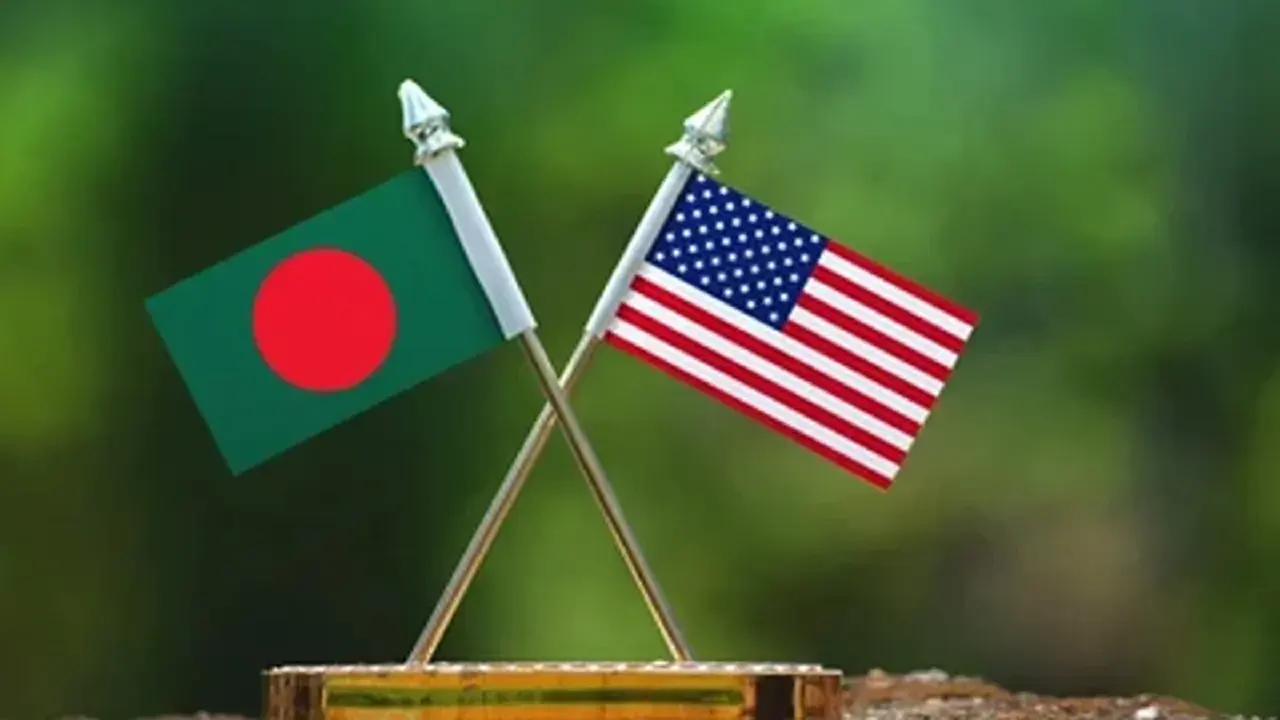 বাংলাদেশ ও যুক্তরাষ্ট্রের পতাকা। ছবি : সংগৃহীত