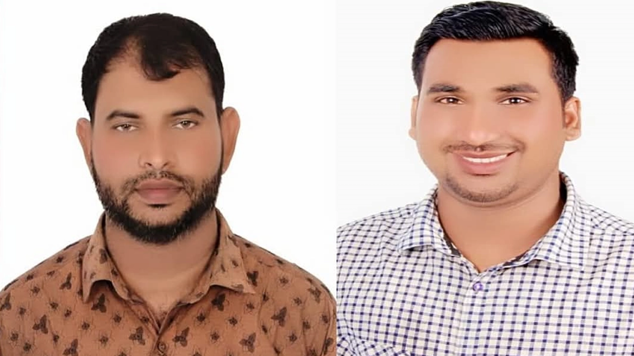 সভাপতি সিদ্দিকুর রহমান মাসুম (বাঁয়ে) ও সাধারণ সম্পাদক কামরুল উদ্দিন ইমন (ডানে)। ছবি : কালবেলা