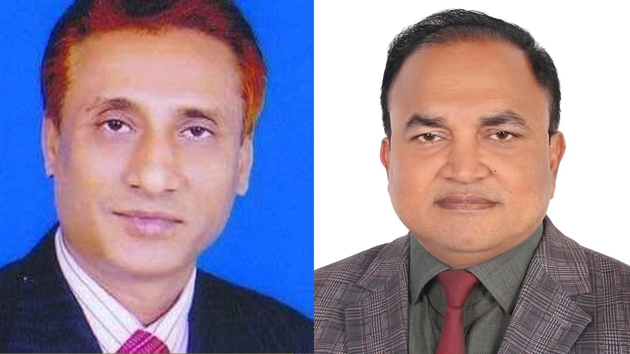 বামে আহ্বায়ক সরওয়ার জাহান চৌধুরী ও ডানে সদস্য সচিব সুলতান মাহমুদ চৌধুরী। ছবি : সংগৃহীত