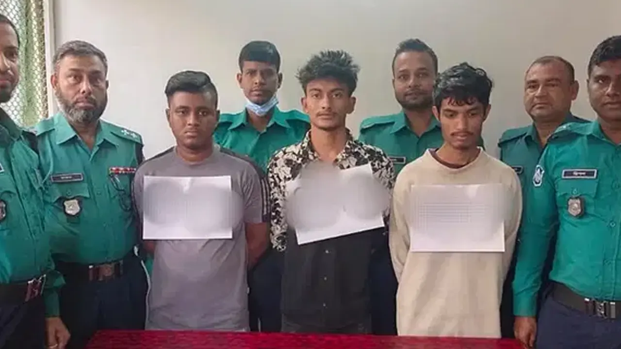 ব্যবসায়ী মো. নূর আলম হত্যাকাণ্ডে গ্রেপ্তার তিনজন। ছবি : সংগৃহীত