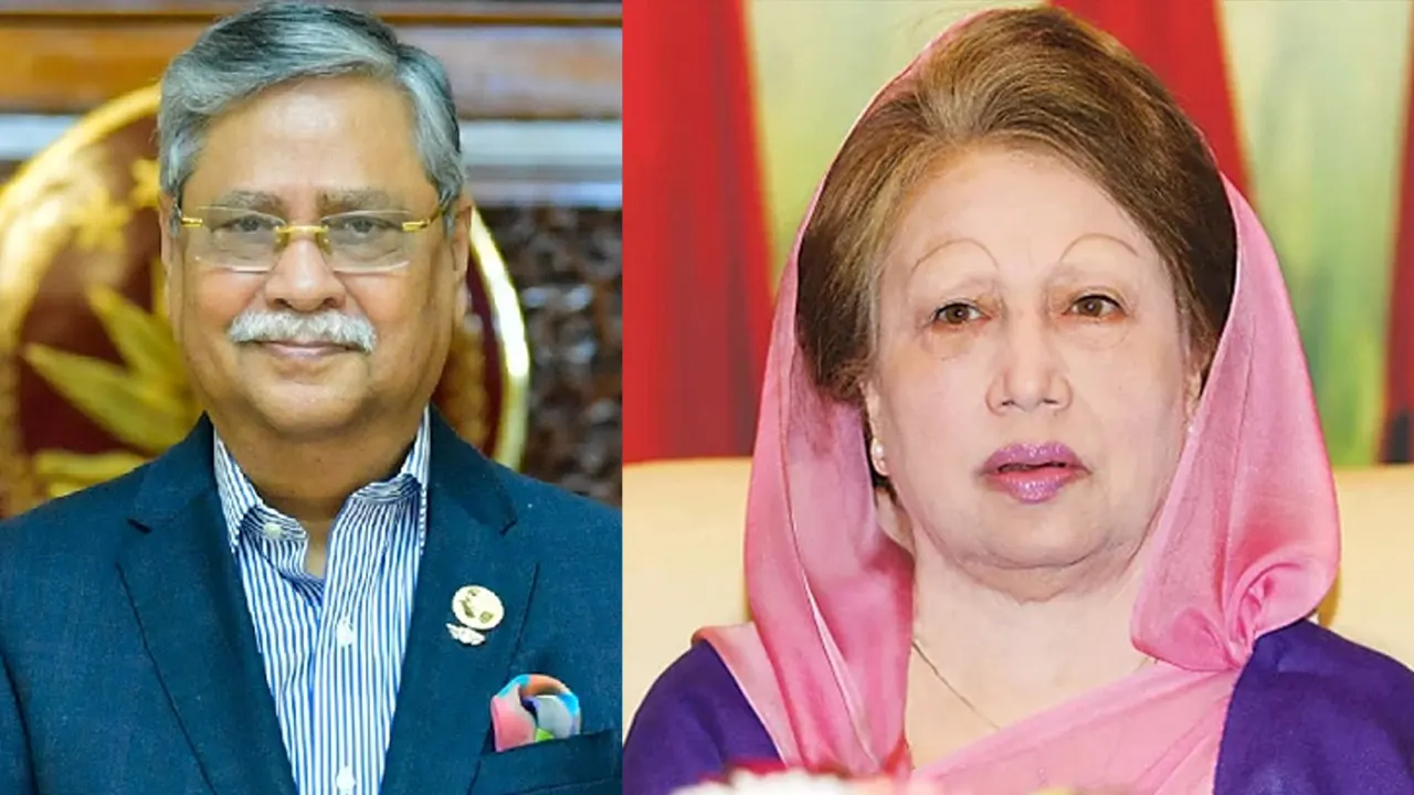 রাষ্ট্রপতি ও খালেদা জিয়া। পুরোনো ছবি
