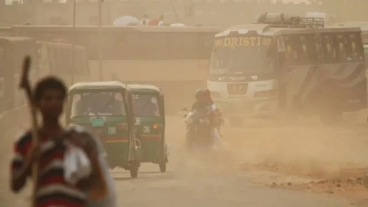 বায়ুদূষণে শীর্ষে ঢাকা।ছবি : সংগৃহীত