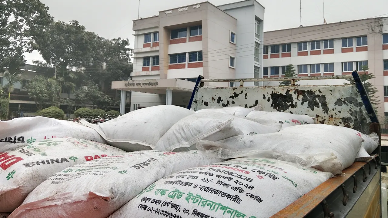 লুট করা সার। ছবি : সংগৃহীত