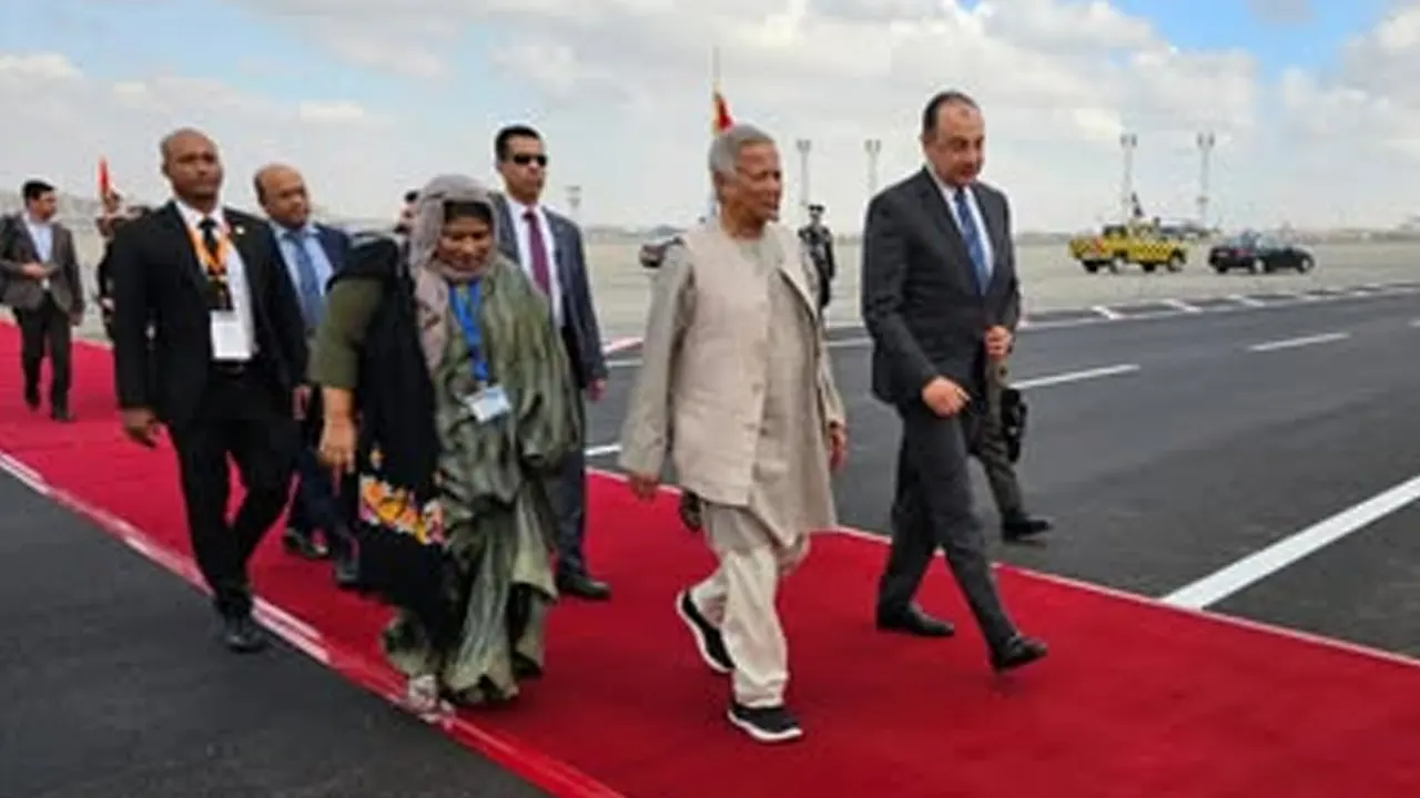 কায়রোতে পৌঁছেছেন প্রধান উপদেষ্টা 