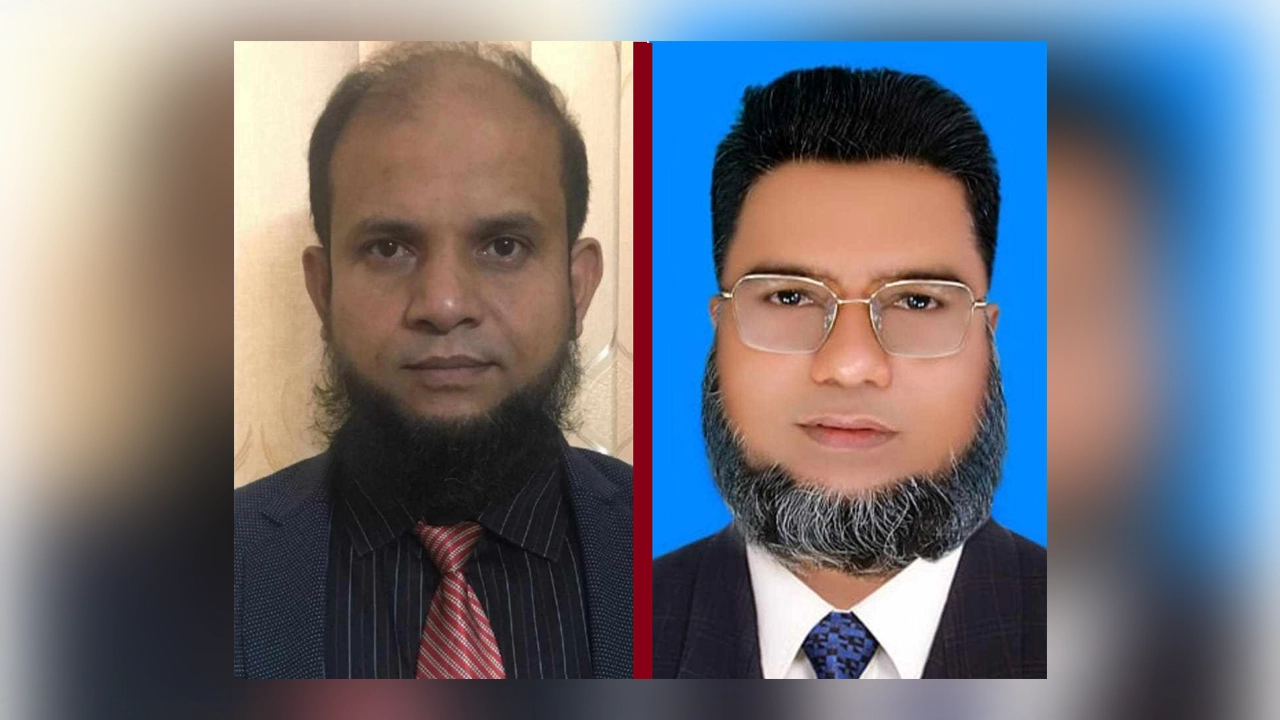 বাংলাদেশ জাগ্রত পার্টির চেয়ারম্যান মো. ইকরামুল হক খান ও মহাসচিব আবুল কালাম আজাদ। ছবি : সংগৃহীত