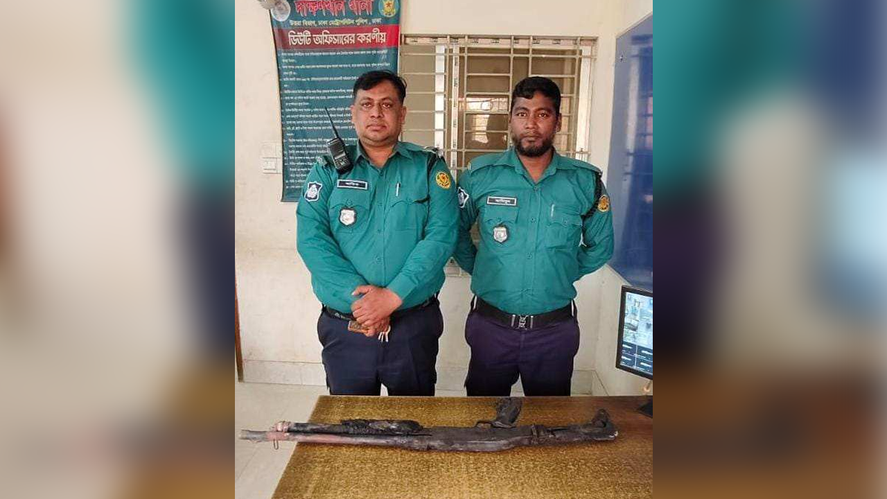 উদ্ধার শটগান। ছবি : কালবেলা