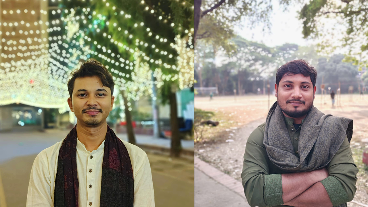 মো. আফজাল হোসেন (বামে) ও মো. সজিব উদ্দীন (ডানে)। ছবি : সংগৃহীত