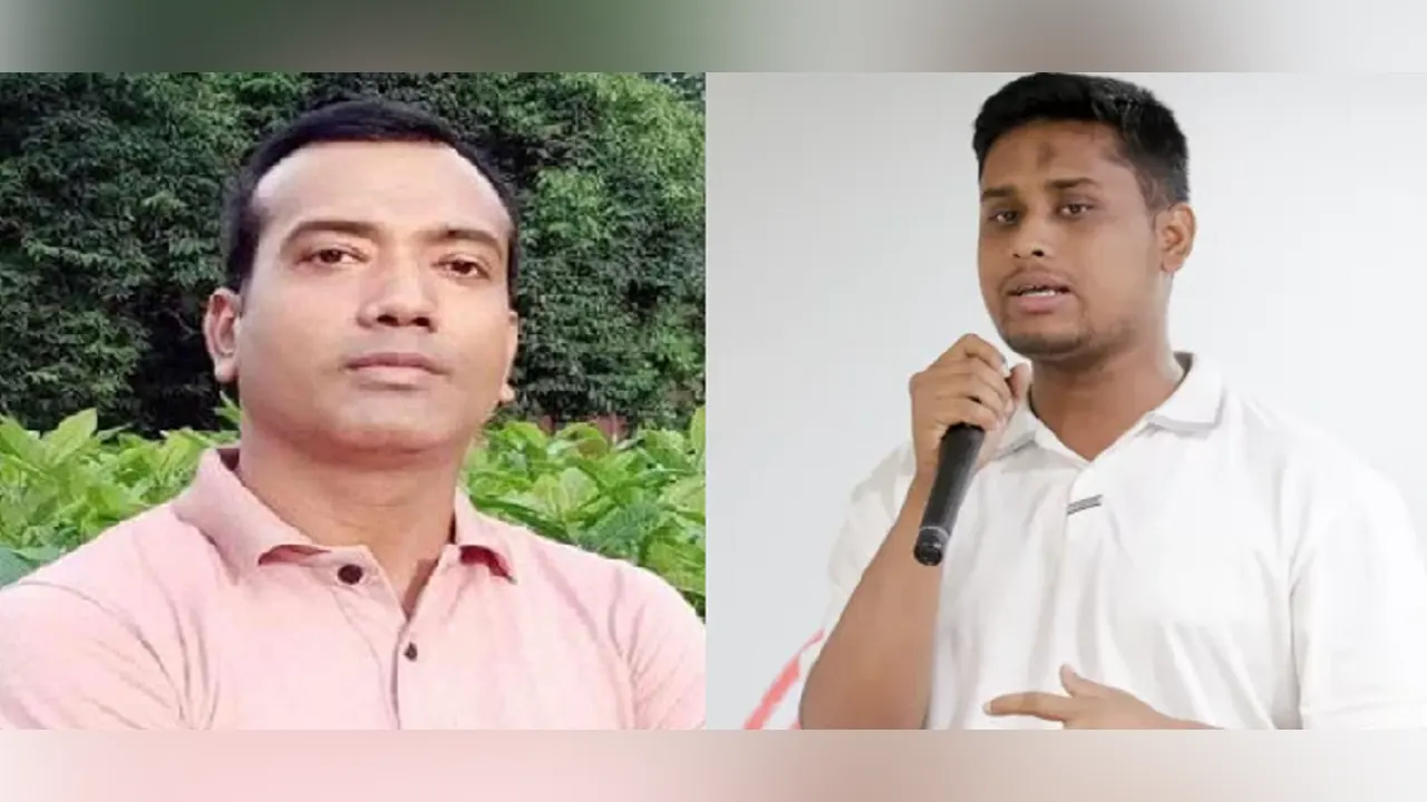ছাত্রদলের সভাপতির রাকিবুল ইসলাম রাকিব ও হাসনাত আব্দুল্লাহ। ছবি : সংগৃহীত