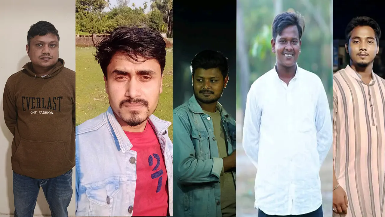 গ্রেপ্তার ৫ ছাত্রলীগ নেতা। ছবি : সংগৃহীত