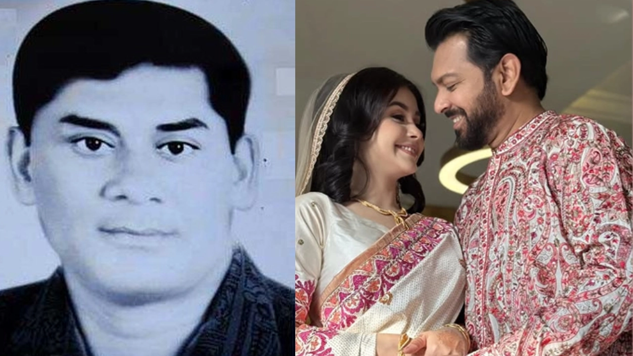 ফারুক আহম্মেদ ওরফে পানামা ফারুক (বাঁয়ে) ও হবু স্ত্রীর সঙ্গে তাহসান খান। ছবি : সংগৃহীত