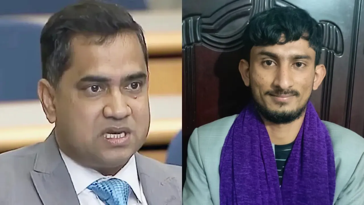 মুশফিকুল ফজল আনসারী ও গ্রেপ্তার হওয়া ফাহিম আহমদ । ছবি : সংগৃহীত