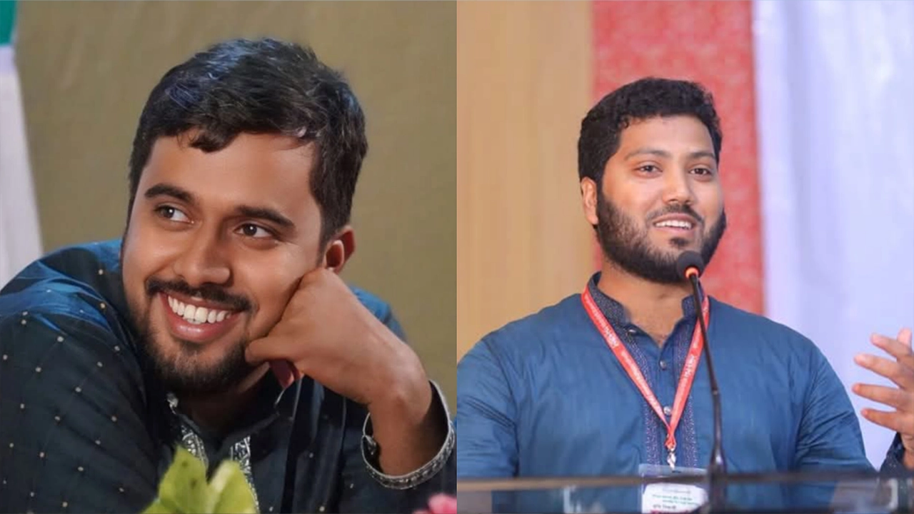 বাঁ থেকে- চবি ছাত্রশিবিরের সভাপতি ইব্রাহিম ও সেক্রেটারি মোহাম্মদ আলী। ছবি : সংগৃহীত