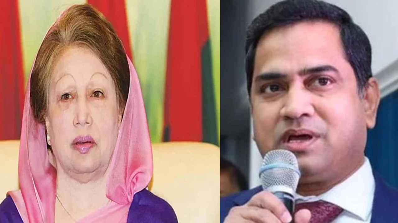 বেগম খালেদা জিয়া ও মুশফিকুল ফজল আনসারী। পুরোনো ছবি
