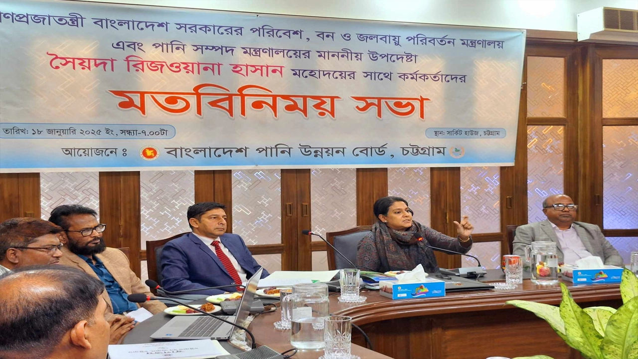 বক্তব্য রাখছেন পরিবেশ উপদেষ্টা সৈয়দা রিজওয়ানা হাসান। ছবি : কালবেলা