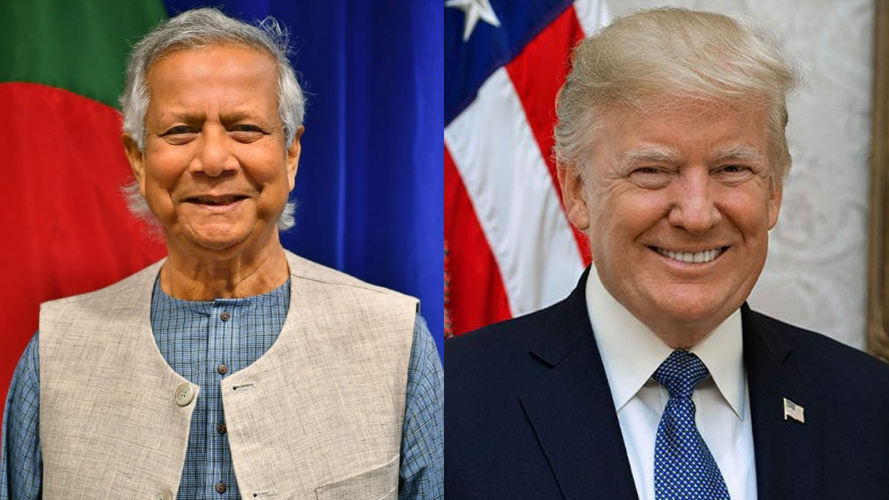 ডোনাল্ড ট্রাম্পকে শুভেচ্ছা জানিয়েছেন প্রধান উপদেষ্টা ড. মুহাম্মদ ইউনূস। ছবি : সংগৃহীত