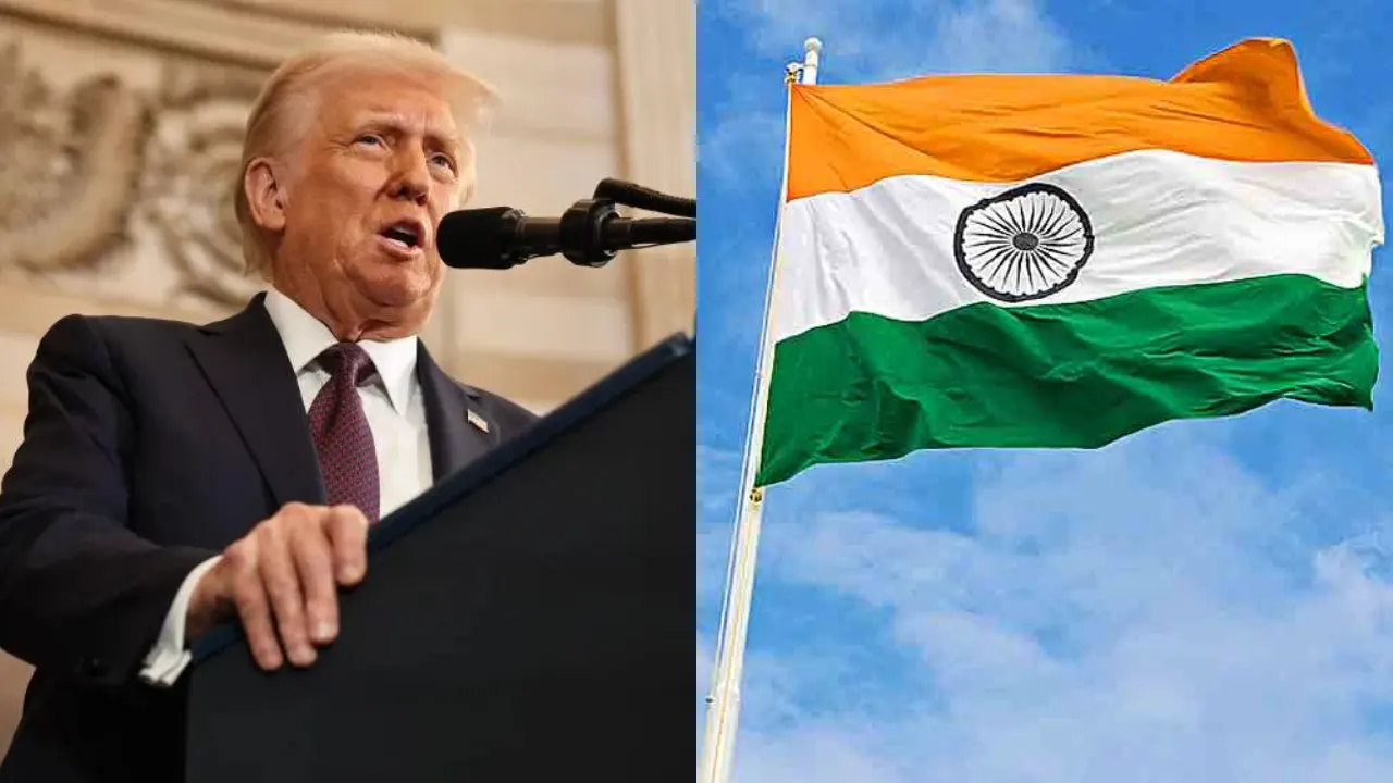 ডোনাল্ড ট্রাম্প ও ভারতের পতাকা