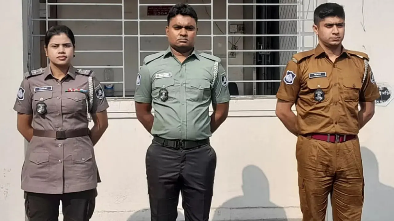 বাঁ দিক থেকে পুলিশ, র‍্যাব ও আনসারের নতুন পোশাক। ছবি : সংগৃহীত
