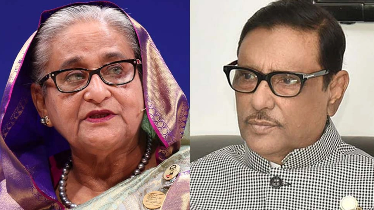 শেখ হাসিনা ও ওবায়দুল কাদের। ছবি : কোলাজ