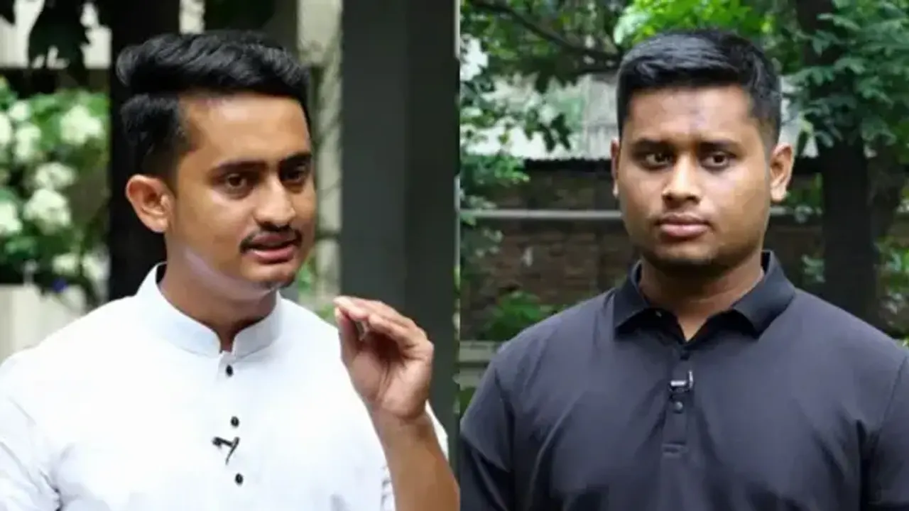 বৈষম্যবিরোধী ছাত্র আন্দোলনের সমন্বয়ক সারজিস আলম ও হাসনাত আব্দুল্লাহ। ছবি : সংগৃহীত