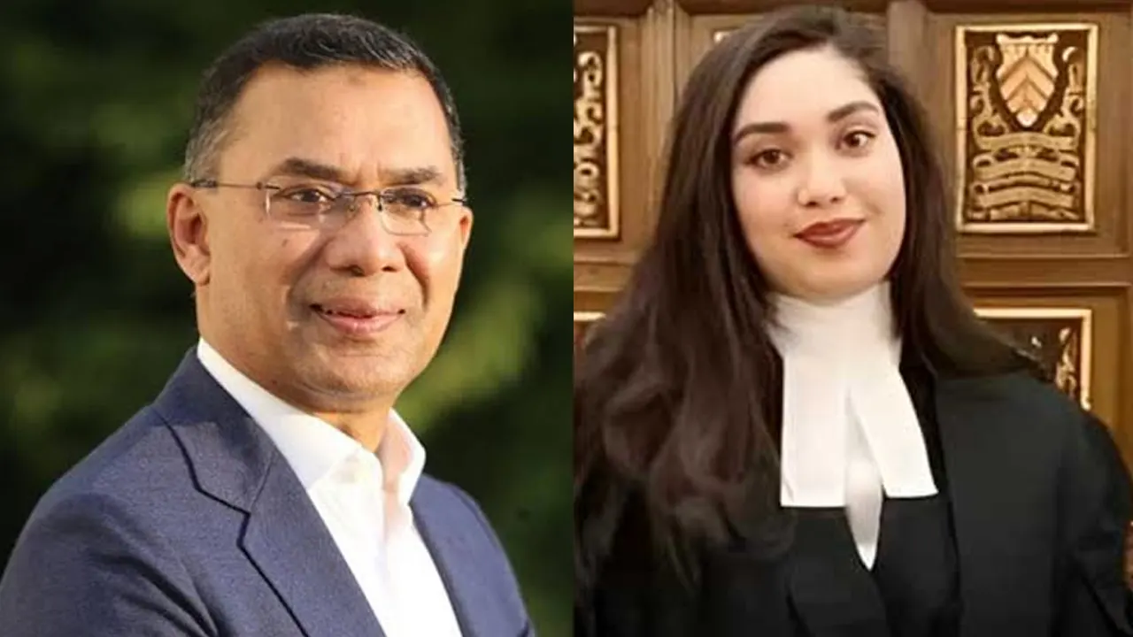 বাঁ থেকে বিএনপির ভারপ্রাপ্ত চেয়ারম্যান তারেক রহমান ও জাইমা রহমান। ছবি : সংগৃহীত