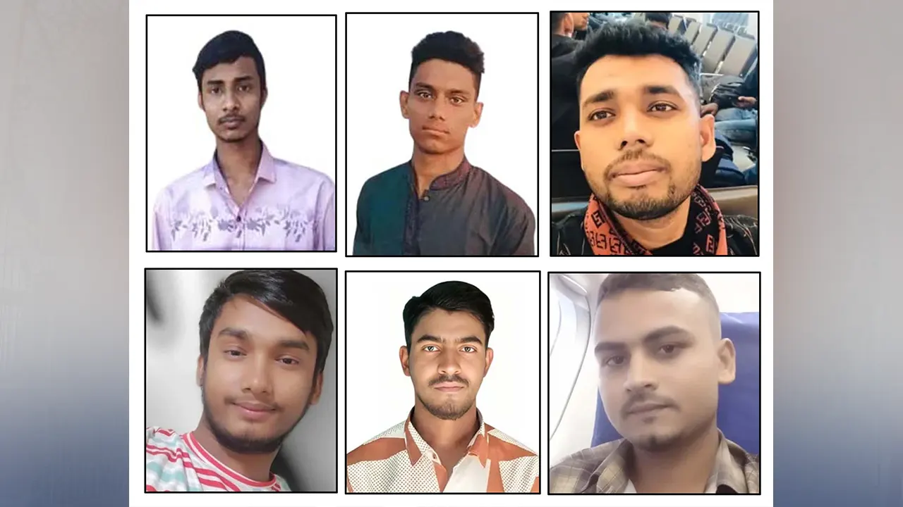 ইতালি যাওয়ার সময় ট্রলারডুবিতে নিখোঁজ নরসিংদীর রায়পুরার ছয় যুবক। ছবি : কালবেলা