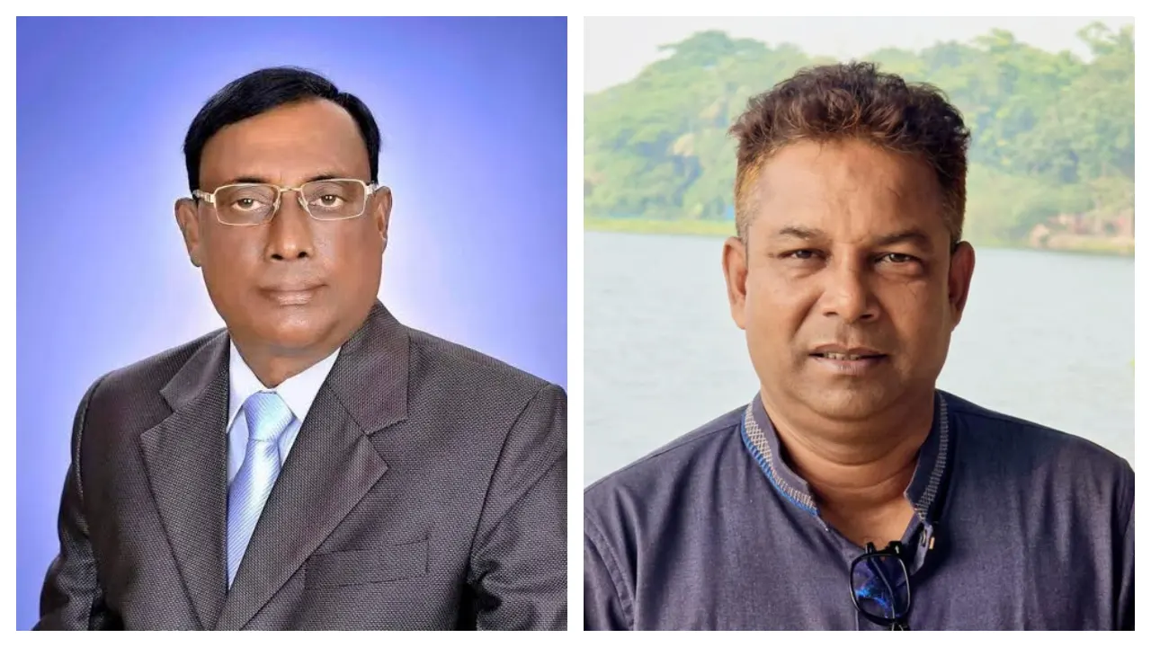 বাঁ থেকে মনিরামপুর উপজেলা বিএনপির সভাপতি অ্যাড. শহীদ ইকবাল ও সম্পাদক আসাদুজ্জামান মিন্টু। ছবি : সংগৃহীত