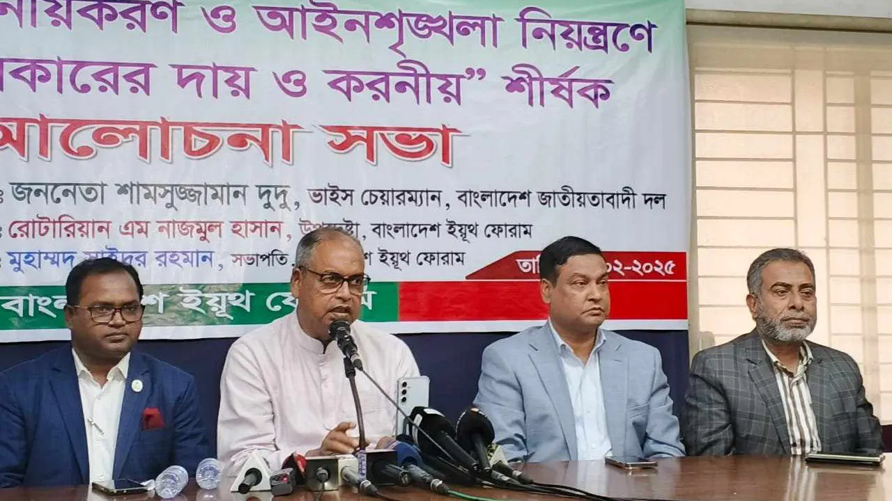 বিএনপির ভাইস চেয়ারম্যান শামসুজ্জামান দুদু। ছবি : কালবেলা